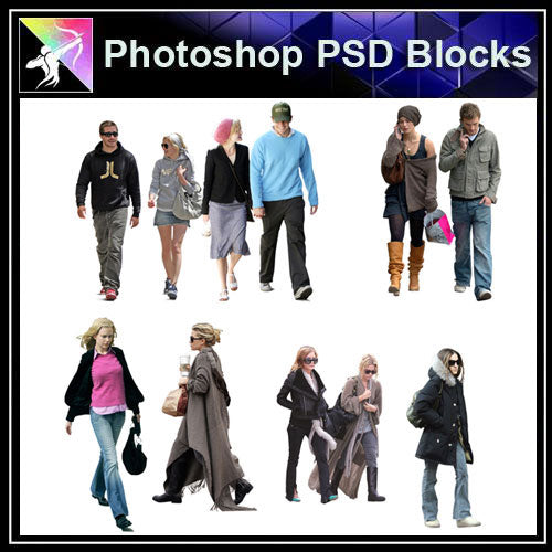【Photoshop PSD Blocks】People PSD Blocks 9 - Architecture Autocad Blocks,CAD Details,CAD Drawings,3D Models,PSD,Vector,Sketchup Download