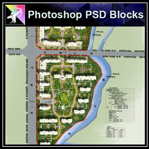 Photoshop PSD Landscape Layout -Residential Plan Design PSD V.9 - Architecture Autocad Blocks,CAD Details,CAD Drawings,3D Models,PSD,Vector,Sketchup Download
