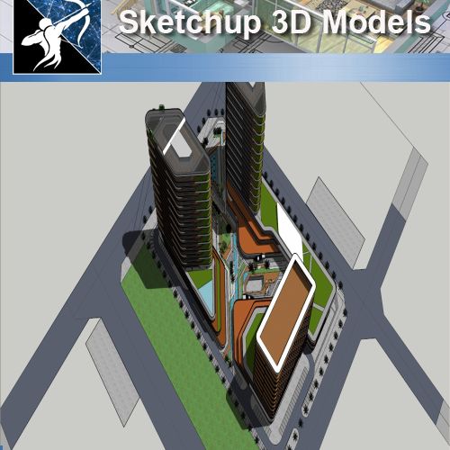 ★★Sketchup 3D Models--Big Scale Business Architecture Sketchup Models 12 - Architecture Autocad Blocks,CAD Details,CAD Drawings,3D Models,PSD,Vector,Sketchup Download