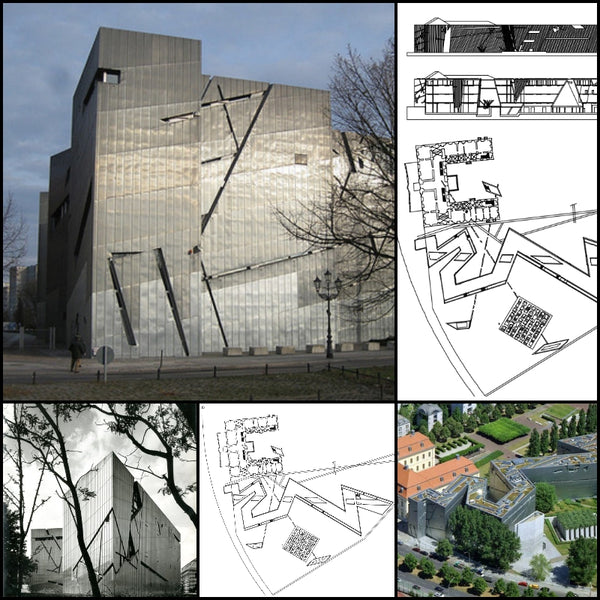 【World Famous Architecture CAD Drawings】 Jüdisches Museum (Jewish Museum Berlin) |  Daniel Libeskind - Architecture Autocad Blocks,CAD Details,CAD Drawings,3D Models,PSD,Vector,Sketchup Download