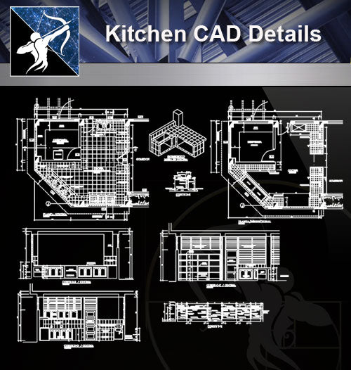 【Kitchen Details】Kitchen detail and design - Architecture Autocad Blocks,CAD Details,CAD Drawings,3D Models,PSD,Vector,Sketchup Download
