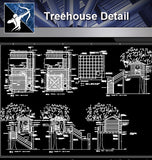 【Architecture Details】 Treehouse Detail - Architecture Autocad Blocks,CAD Details,CAD Drawings,3D Models,PSD,Vector,Sketchup Download