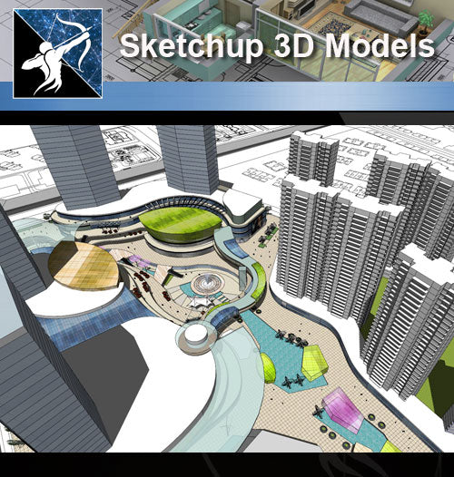 ★★Sketchup 3D Models--Architecture Concept Sketchup Models 10 - Architecture Autocad Blocks,CAD Details,CAD Drawings,3D Models,PSD,Vector,Sketchup Download