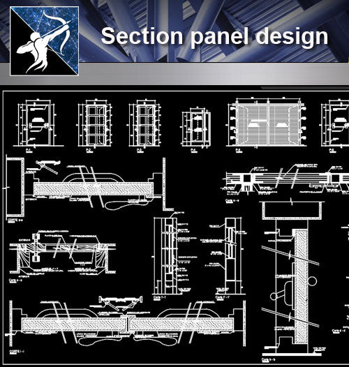 【Wall Details】Section panel design - Architecture Autocad Blocks,CAD Details,CAD Drawings,3D Models,PSD,Vector,Sketchup Download