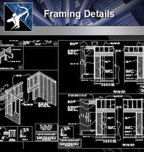 【Curtain Wall Details】Framing Details 2 - Architecture Autocad Blocks,CAD Details,CAD Drawings,3D Models,PSD,Vector,Sketchup Download