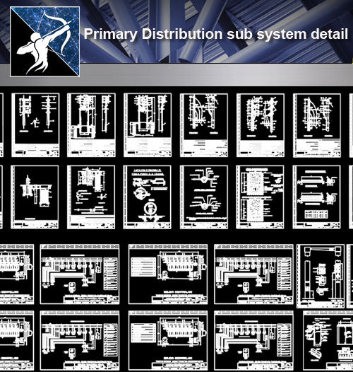 【Architecture Details】Primary Distribution sub system detail - Architecture Autocad Blocks,CAD Details,CAD Drawings,3D Models,PSD,Vector,Sketchup Download