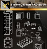 ★System Cabinets CAD Blocks V3-Bookcases,Cabinets,Desks,computer desks,Dishwashers,Kitchen,Storage cabinets,Storage system - Architecture Autocad Blocks,CAD Details,CAD Drawings,3D Models,PSD,Vector,Sketchup Download