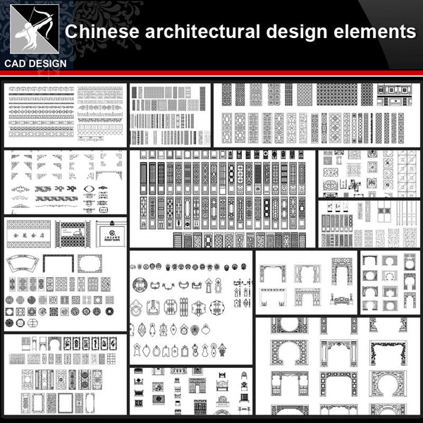 ★【Chinese Architecture Design CAD elements V2】All kinds of Chinese Architectural CAD Drawings Bundle - Architecture Autocad Blocks,CAD Details,CAD Drawings,3D Models,PSD,Vector,Sketchup Download