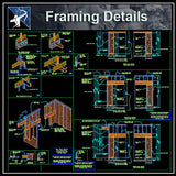 【Architecture Details】Framing Details - Architecture Autocad Blocks,CAD Details,CAD Drawings,3D Models,PSD,Vector,Sketchup Download
