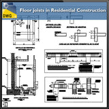 【CAD Details】Floor joists in Residential Construction CAD Details - Architecture Autocad Blocks,CAD Details,CAD Drawings,3D Models,PSD,Vector,Sketchup Download