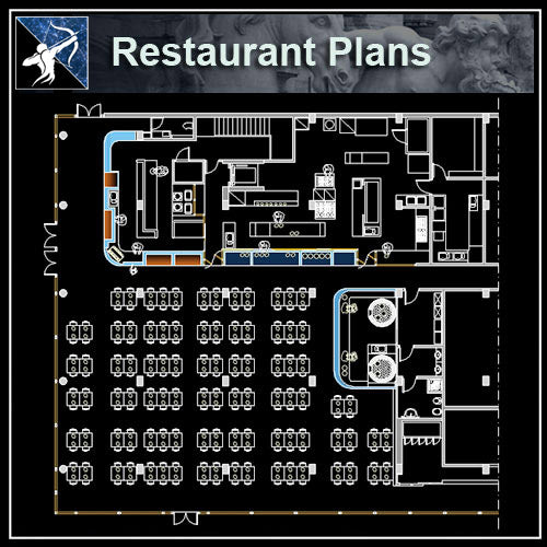 【Architecture CAD Projects】Restaurant Design CAD Blocks,Plans,Layout - Architecture Autocad Blocks,CAD Details,CAD Drawings,3D Models,PSD,Vector,Sketchup Download