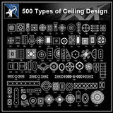 ★【Over 500+ Ceiling Design CAD Blocks】 - Architecture Autocad Blocks,CAD Details,CAD Drawings,3D Models,PSD,Vector,Sketchup Download