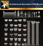 Architectural Decorative CAD Blocks Bundle - Architecture Autocad Blocks,CAD Details,CAD Drawings,3D Models,PSD,Vector,Sketchup Download