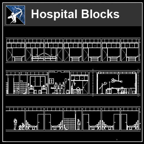 【Architecture CAD Projects】Hospital CAD Blocks and Plans,Elevation - Architecture Autocad Blocks,CAD Details,CAD Drawings,3D Models,PSD,Vector,Sketchup Download