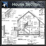 【Architecture Details】House Section - Architecture Autocad Blocks,CAD Details,CAD Drawings,3D Models,PSD,Vector,Sketchup Download
