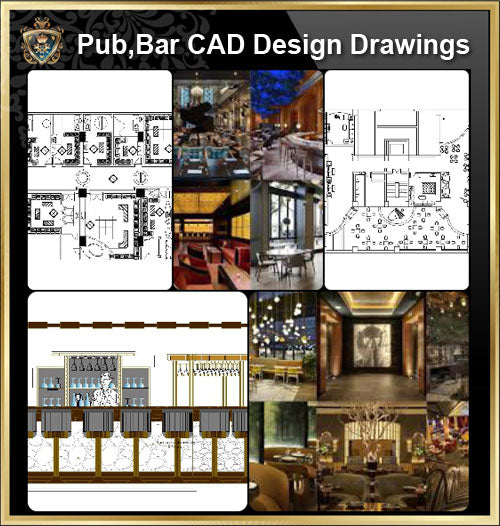 ★【Pub,Bar,Restaurant CAD Design Drawings】@Pub,Bar,Restaurant,Store design-Autocad Blocks,Drawings,CAD Details,Elevation - Architecture Autocad Blocks,CAD Details,CAD Drawings,3D Models,PSD,Vector,Sketchup Download