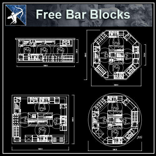 【Architecture CAD Projects】Bar,Pub CAD Blocks,Plans,Elevation - Architecture Autocad Blocks,CAD Details,CAD Drawings,3D Models,PSD,Vector,Sketchup Download