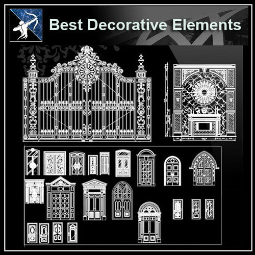 ★【OVER 500+ NEOCLASSICAL INTERIORS DECOR, DECORATIVE ELEMENTS-FRAME,PATTERN,BORDER,DOOR,WINDOWS,CABINET,LATTICE,CEILING,PAVING】 - Architecture Autocad Blocks,CAD Details,CAD Drawings,3D Models,PSD,Vector,Sketchup Download