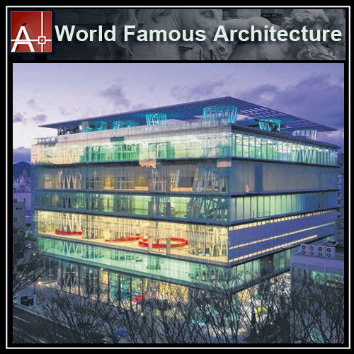 【Famous Architecture Project】Sendai Mediatheque-Toyo Ito-CAD Drawings - Architecture Autocad Blocks,CAD Details,CAD Drawings,3D Models,PSD,Vector,Sketchup Download
