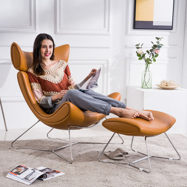 Nordic single sofa chair modern minimalist designer light luxury leisure lazy chair tiger chair snail chair