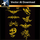 ★Vector Download AI-Tatoo Design Vector V.5 - Architecture Autocad Blocks,CAD Details,CAD Drawings,3D Models,PSD,Vector,Sketchup Download