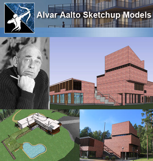 ★Famous Architecture -Alvar Aalto Sketchup 3D Models