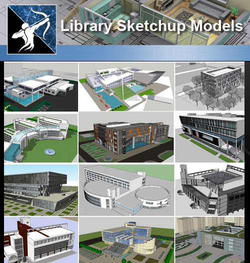 ★Sketchup 3D Models-15 Types of Library Sketchup Models