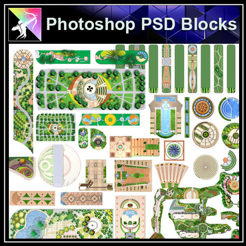 Photoshop PSD Landscape Layout Plan Blocks (Best Recommanded!!)