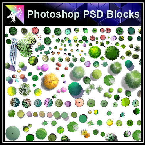 Photoshop PSD Landscape Tree Blocks 3
