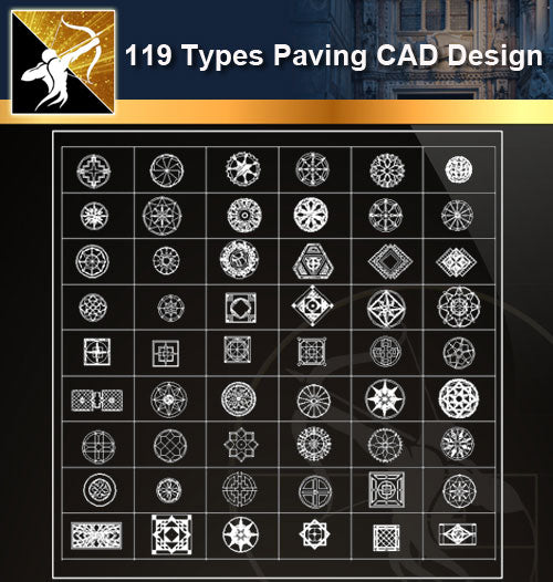 ★119 Types CAD Paving Blocks Collection