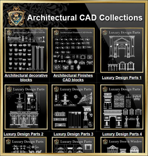 【Architectural CAD Drawings Bundle】(Best Collections!!Get Total 79 Collections for only $99!)