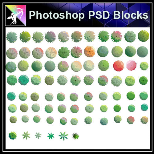 Photoshop PSD Landscape Tree Blocks
