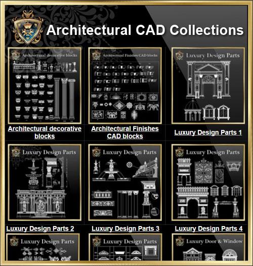 【建筑CAD图纸套装】（最佳收藏!!只需99美元即可获得79件系列！）建筑师，室内设计师和景观设计师提供最佳系列