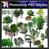 【Photoshop PSD Blocks】Landscape Tree PSD Blocks 2 - Architecture Autocad Blocks,CAD Details,CAD Drawings,3D Models,PSD,Vector,Sketchup Download