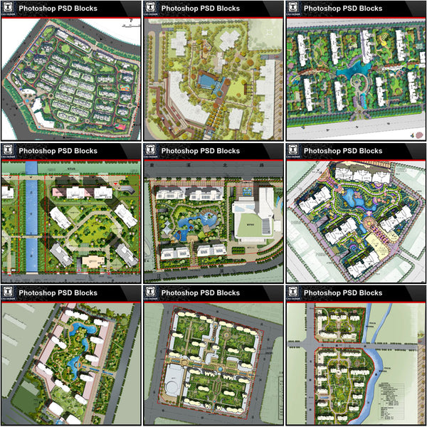 ★Best 10 Types of Residential Landscape PSD color plans Bundle (Total 1.24GB PSD Files -Best Recommanded!!💎💎) - Architecture Autocad Blocks,CAD Details,CAD Drawings,3D Models,PSD,Vector,Sketchup Download