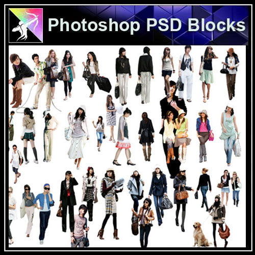【Photoshop PSD Blocks】People PSD Blocks 4 - Architecture Autocad Blocks,CAD Details,CAD Drawings,3D Models,PSD,Vector,Sketchup Download