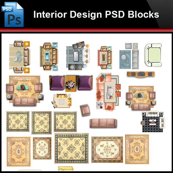 ★Photoshop PSD Blocks-Interior Design PSD Blocks-Sofa PSD Blocks V1 - Architecture Autocad Blocks,CAD Details,CAD Drawings,3D Models,PSD,Vector,Sketchup Download