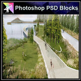 Photoshop PSD Landscape -Landscape presentation concept psd V.1 - Architecture Autocad Blocks,CAD Details,CAD Drawings,3D Models,PSD,Vector,Sketchup Download