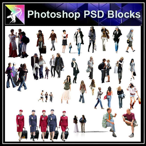 【Photoshop PSD Blocks】People PSD Blocks 5 - Architecture Autocad Blocks,CAD Details,CAD Drawings,3D Models,PSD,Vector,Sketchup Download