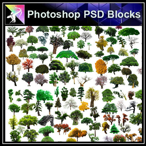 【Photoshop PSD Blocks】Landscape Tree PSD Blocks 15 - Architecture Autocad Blocks,CAD Details,CAD Drawings,3D Models,PSD,Vector,Sketchup Download
