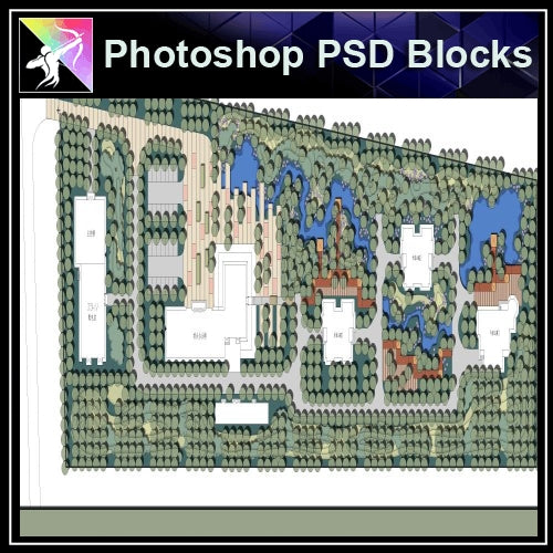 Photoshop PSD Landscape -Landscape Layout Plan V.2 - Architecture Autocad Blocks,CAD Details,CAD Drawings,3D Models,PSD,Vector,Sketchup Download