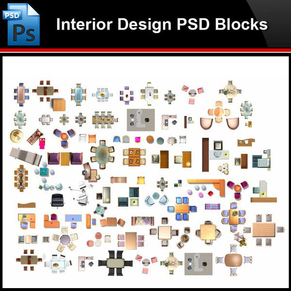 ★Photoshop PSD Blocks-Interior Design PSD Blocks-Desk & Chair PSD Blocks V2 - Architecture Autocad Blocks,CAD Details,CAD Drawings,3D Models,PSD,Vector,Sketchup Download