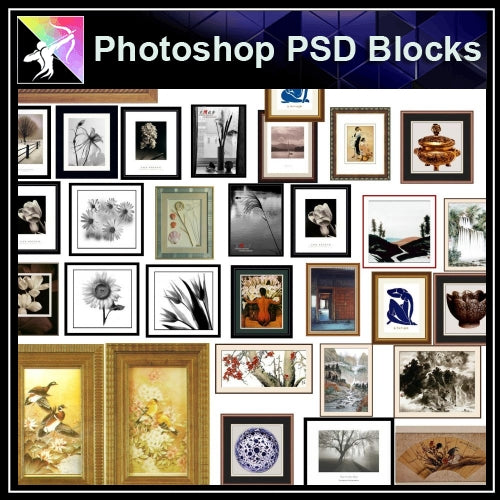 ★Photoshop PSD Blocks-Painting PSD Blocks - Architecture Autocad Blocks,CAD Details,CAD Drawings,3D Models,PSD,Vector,Sketchup Download