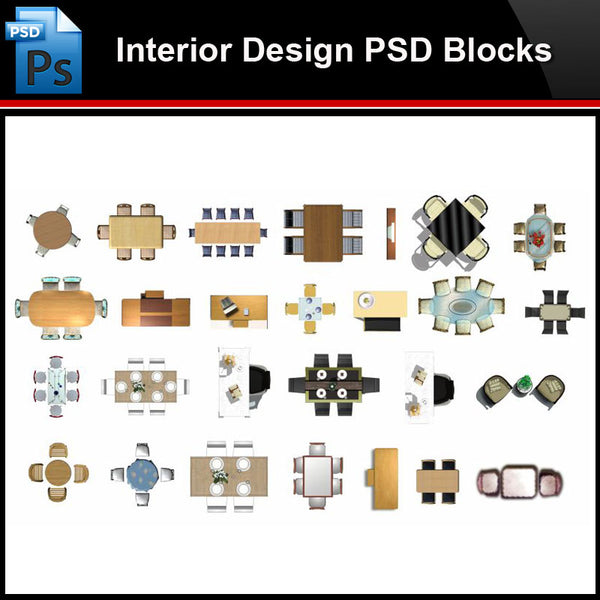 ★Photoshop PSD Blocks-Interior Design PSD Blocks-Desk & Chair PSD Blocks V3 - Architecture Autocad Blocks,CAD Details,CAD Drawings,3D Models,PSD,Vector,Sketchup Download