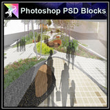 Photoshop PSD Landscape -Landscape presentation concept psd V.3 - Architecture Autocad Blocks,CAD Details,CAD Drawings,3D Models,PSD,Vector,Sketchup Download