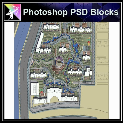 Photoshop PSD Landscape -Landscape Layout Plan V.4 - Architecture Autocad Blocks,CAD Details,CAD Drawings,3D Models,PSD,Vector,Sketchup Download