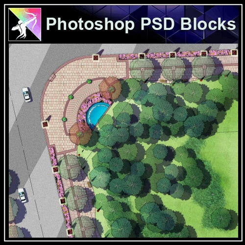 Photoshop PSD Landscape Layout Plan Blocks  V.4 - Architecture Autocad Blocks,CAD Details,CAD Drawings,3D Models,PSD,Vector,Sketchup Download