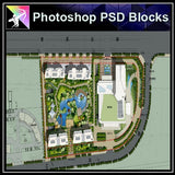 Photoshop PSD Landscape Layout -Residential Plan Design PSD V.5 - Architecture Autocad Blocks,CAD Details,CAD Drawings,3D Models,PSD,Vector,Sketchup Download