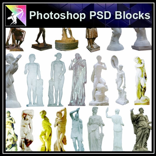 ★Photoshop PSD Blocks-Stature PSD Blocks - Architecture Autocad Blocks,CAD Details,CAD Drawings,3D Models,PSD,Vector,Sketchup Download