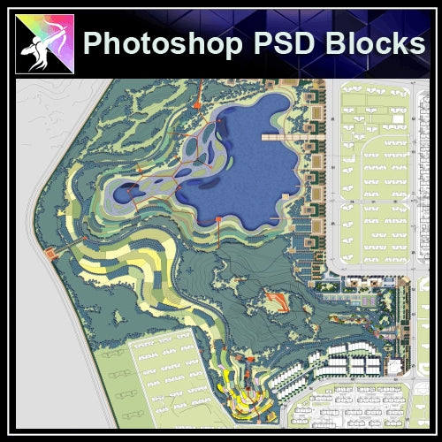 Photoshop PSD Landscape -Landscape Layout Plan V.7 - Architecture Autocad Blocks,CAD Details,CAD Drawings,3D Models,PSD,Vector,Sketchup Download